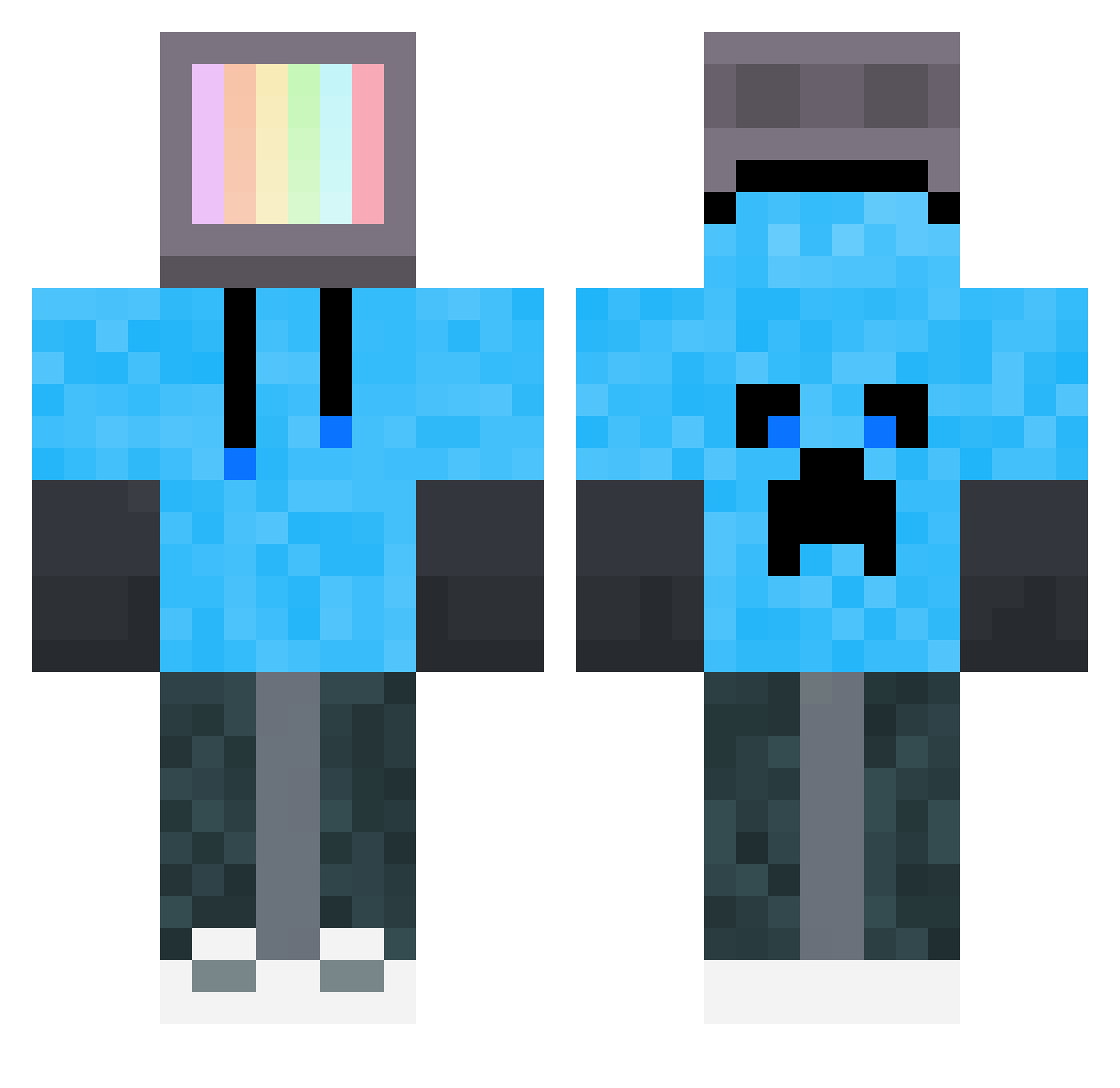razar22_YT Minecraft skin, front and back view