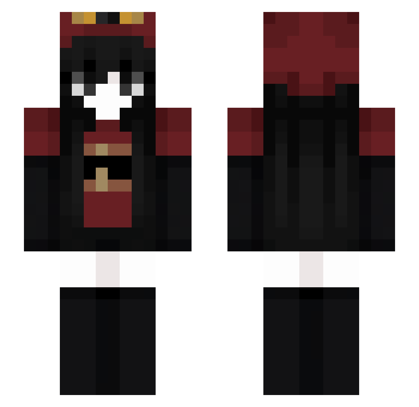 sushipez15 Minecraft skin, front and back view