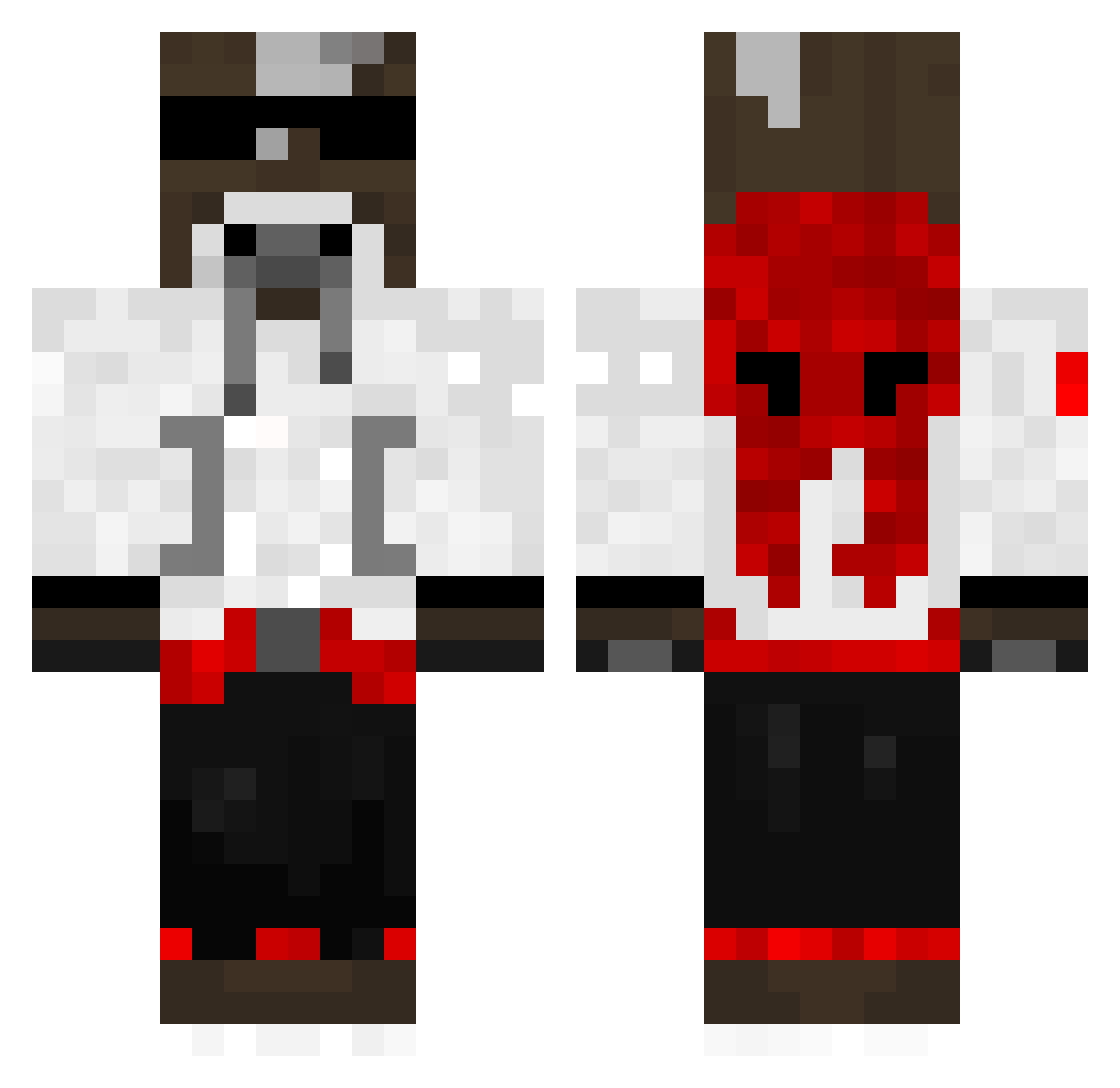 vaca78 Minecraft skin, front and back view