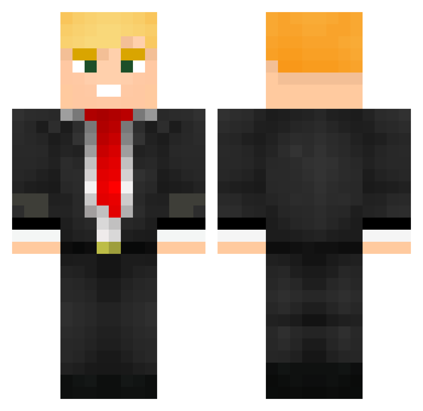 Eugine Minecraft skin, front and back view