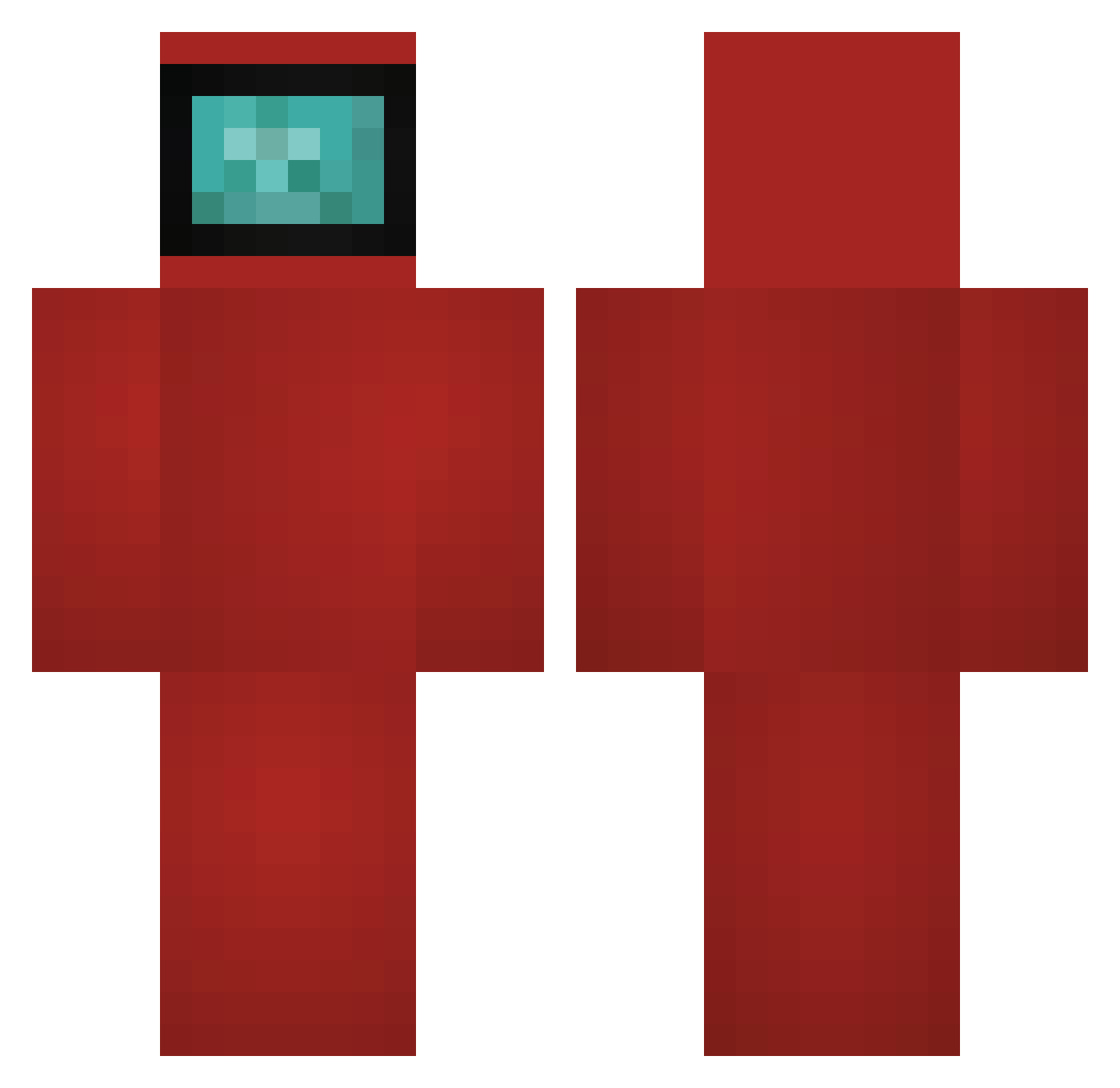 Reveto Minecraft skin, front and back view