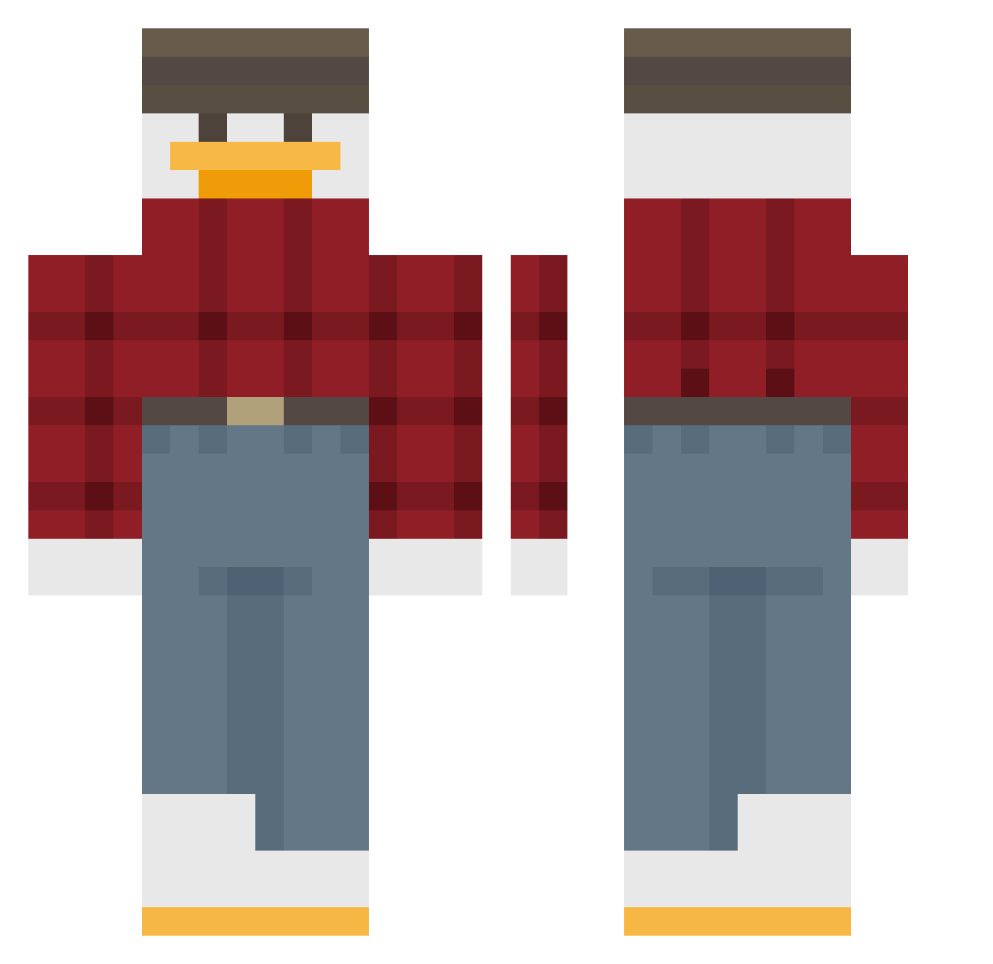Loky_32 Minecraft skin, front and back view