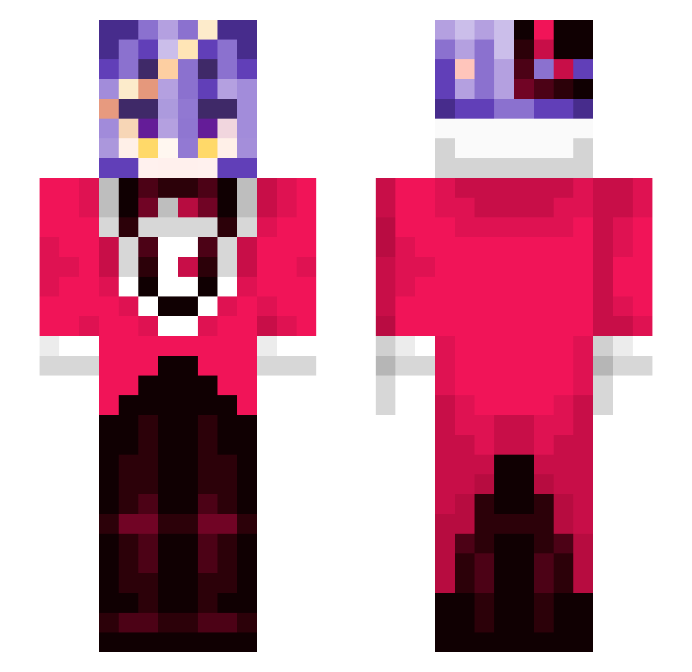 MayoRoma Minecraft skin, front and back view