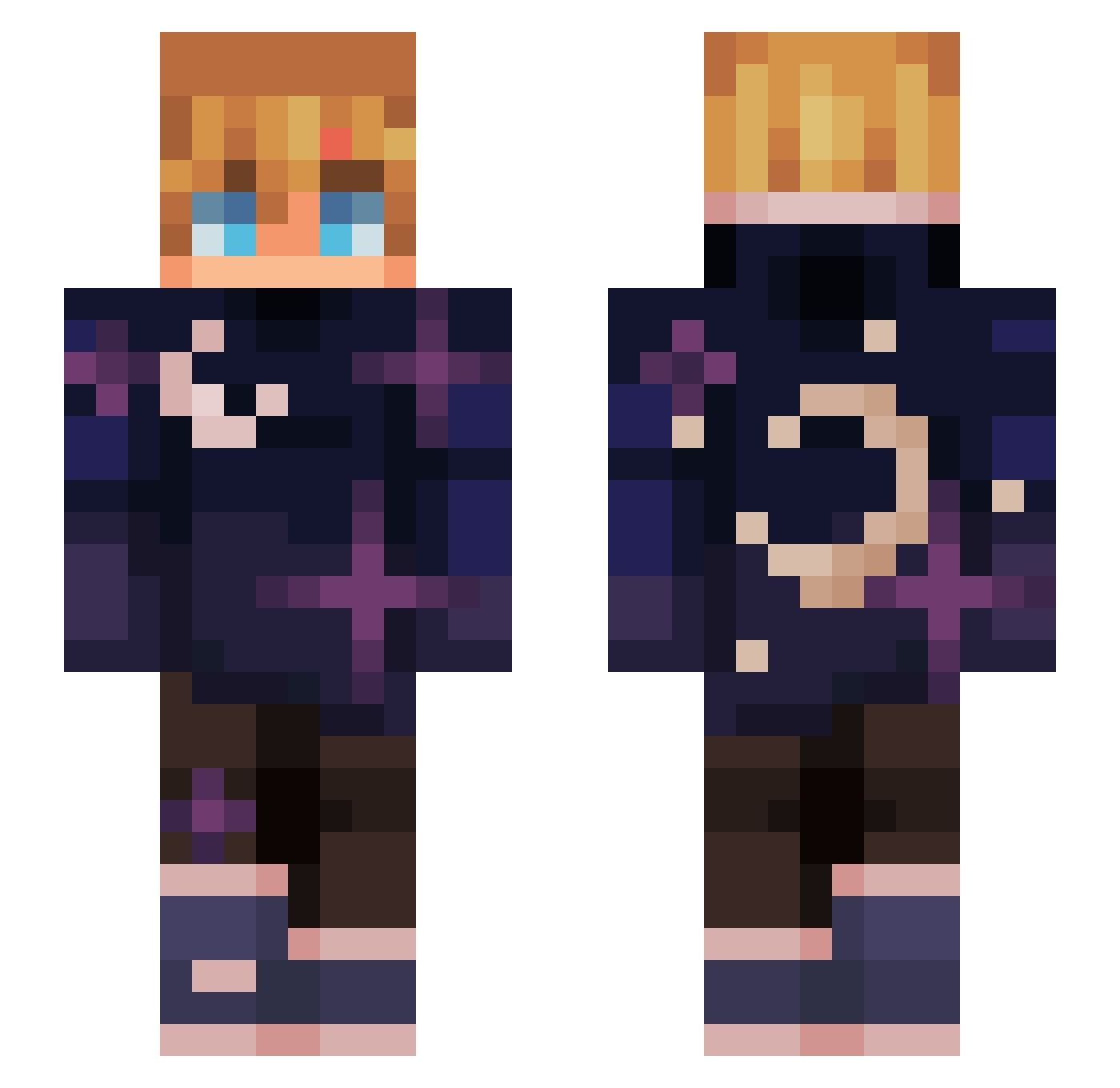 PolishWhale Minecraft skin, front and back view