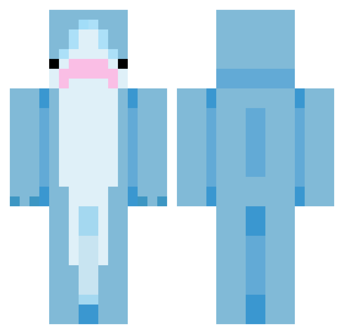ColossalSpirits Minecraft skin, front and back view