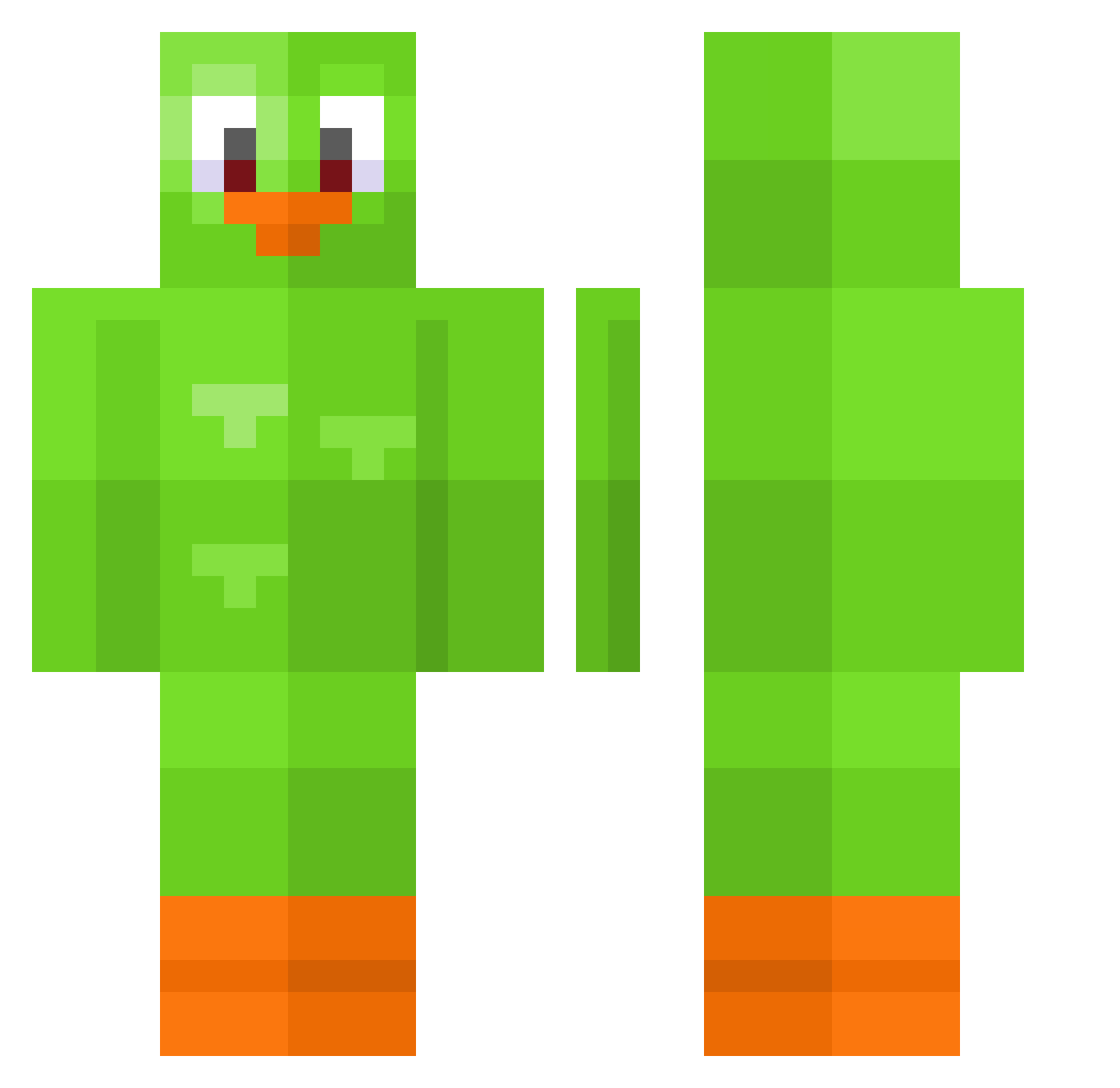itzCabbageK Minecraft skin, front and back view