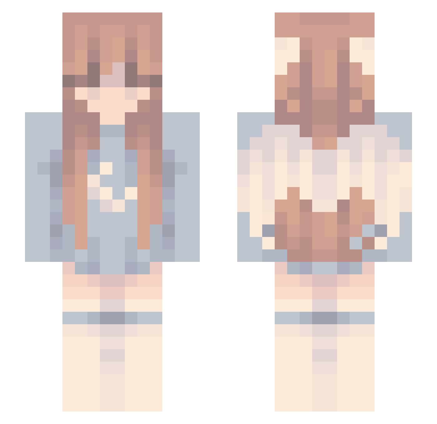 LostV0id_TTV Minecraft skin, front and back view