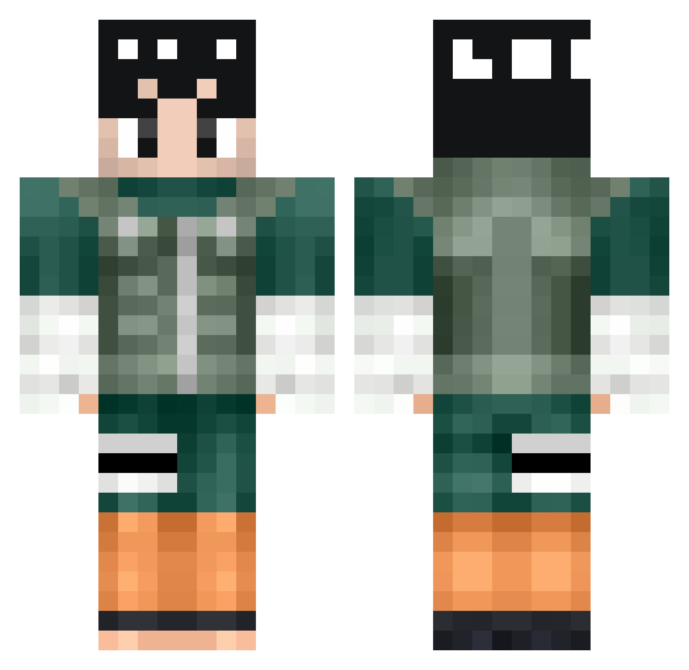 DJHAIL Minecraft skin, front and back view