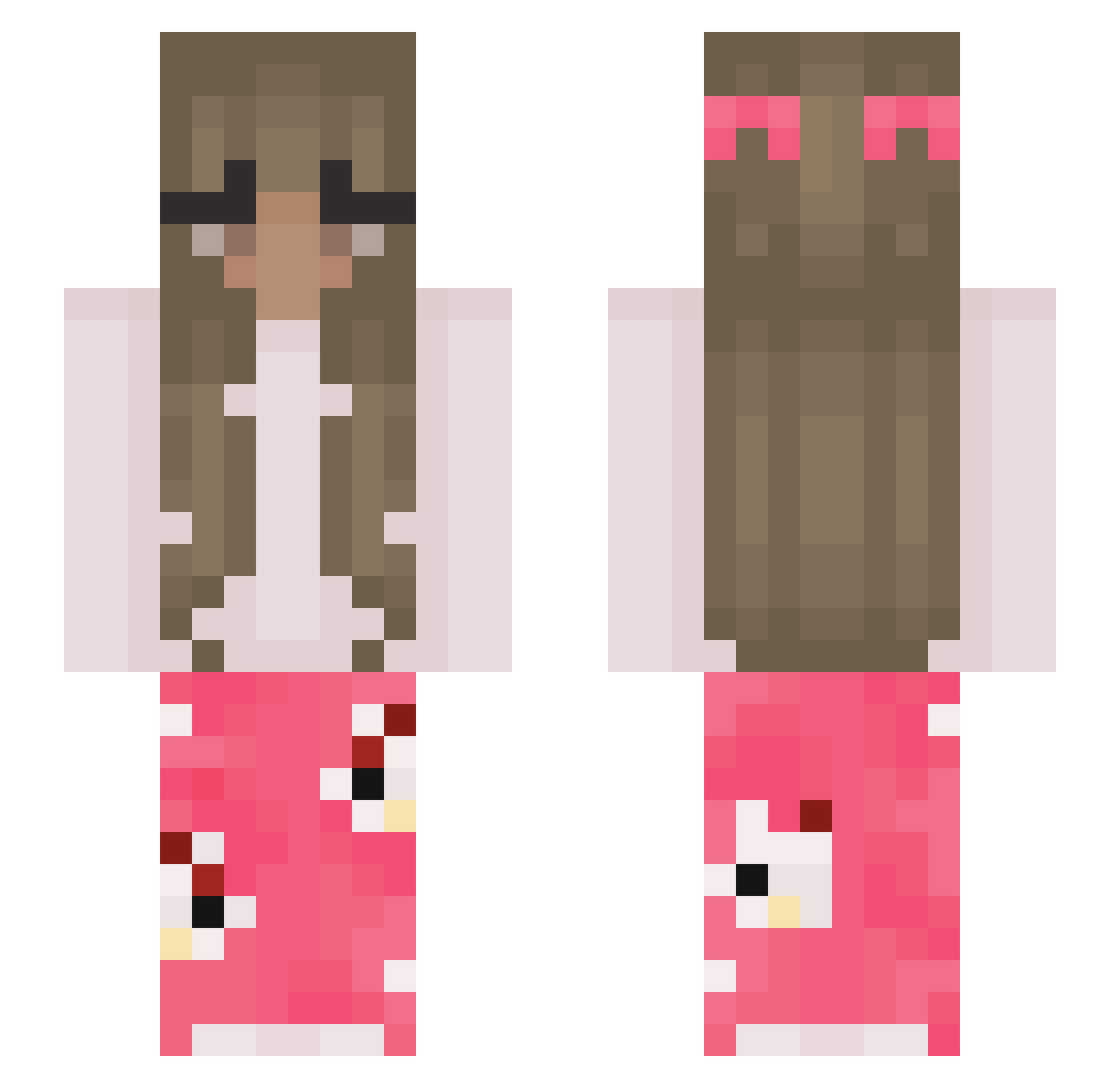 xFiliiss Minecraft skin, front and back view