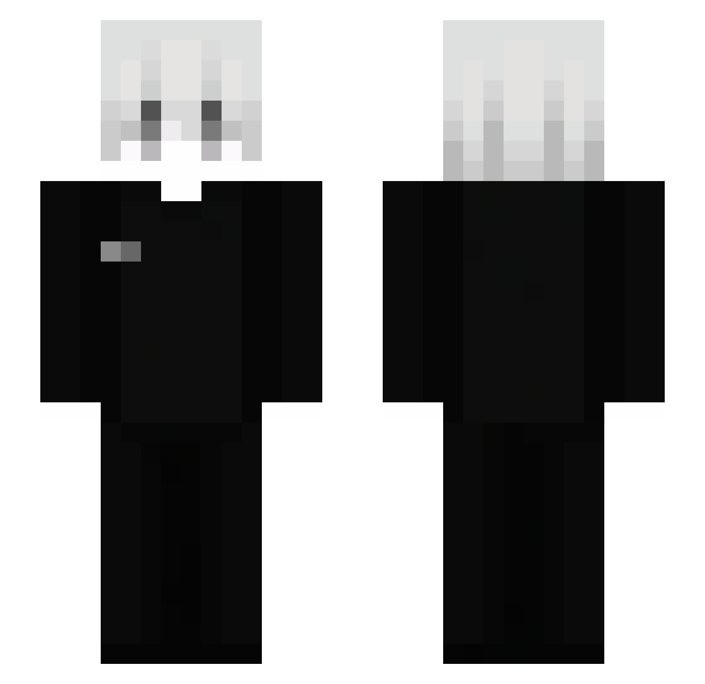 VuVux Minecraft skin, front and back view