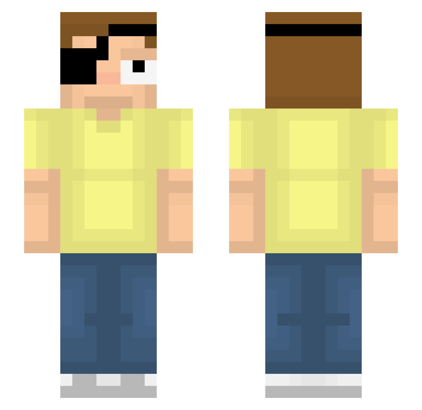 Sandgurke Minecraft skin, front and back view