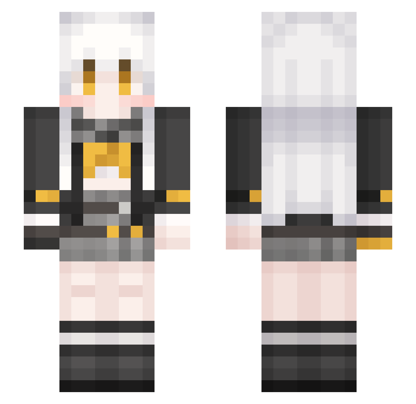 zmjone Minecraft skin, front and back view