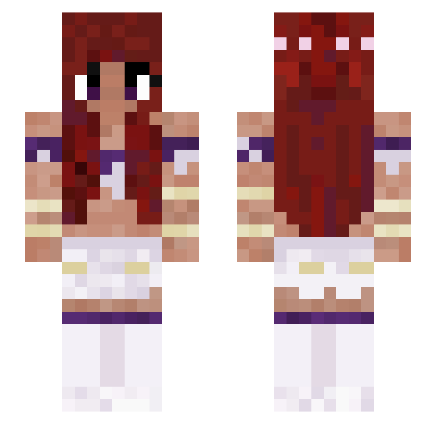 swagrom1lda Minecraft skin, front and back view