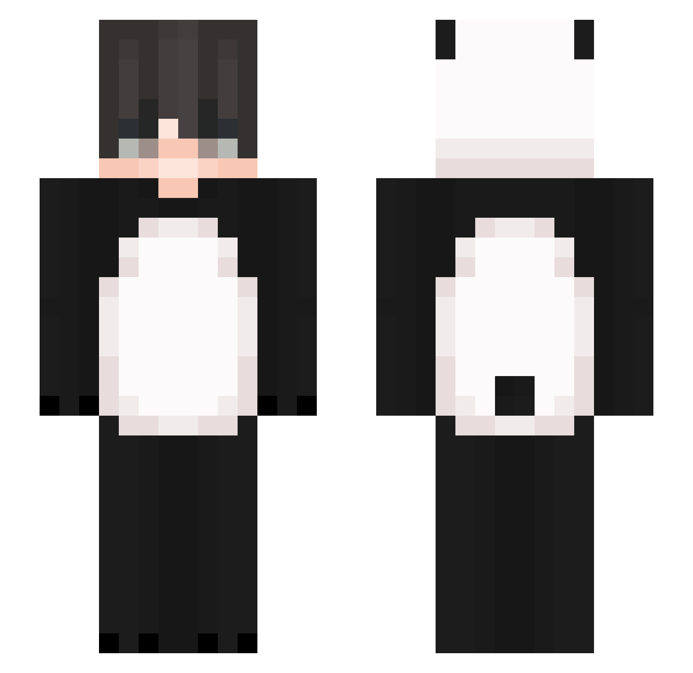 _Lk1 Minecraft skin, front and back view