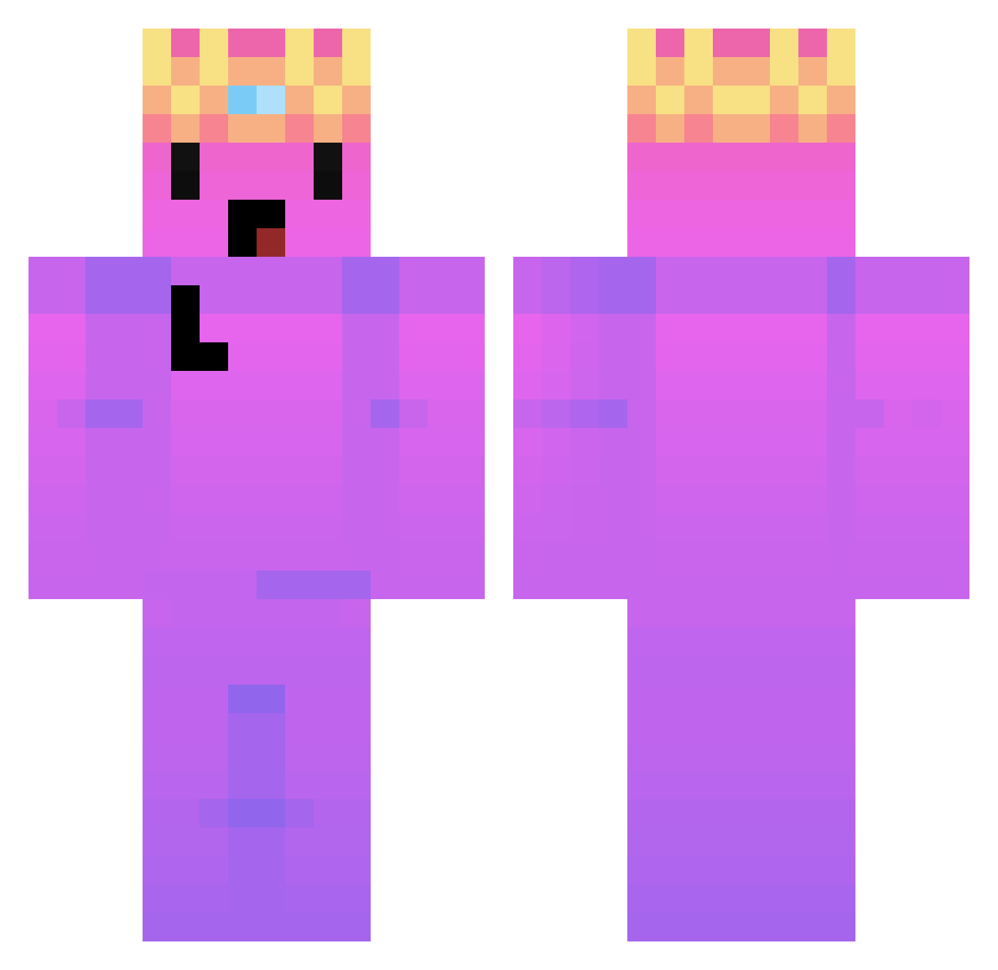 elcorra Minecraft skin, front and back view