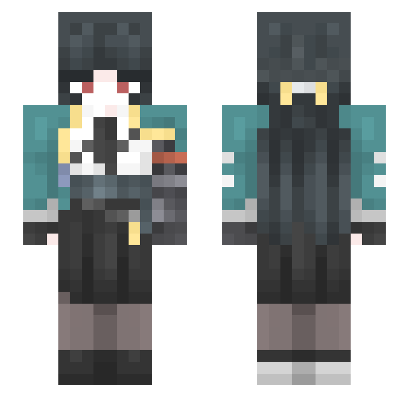 nuupo Minecraft skin, front and back view