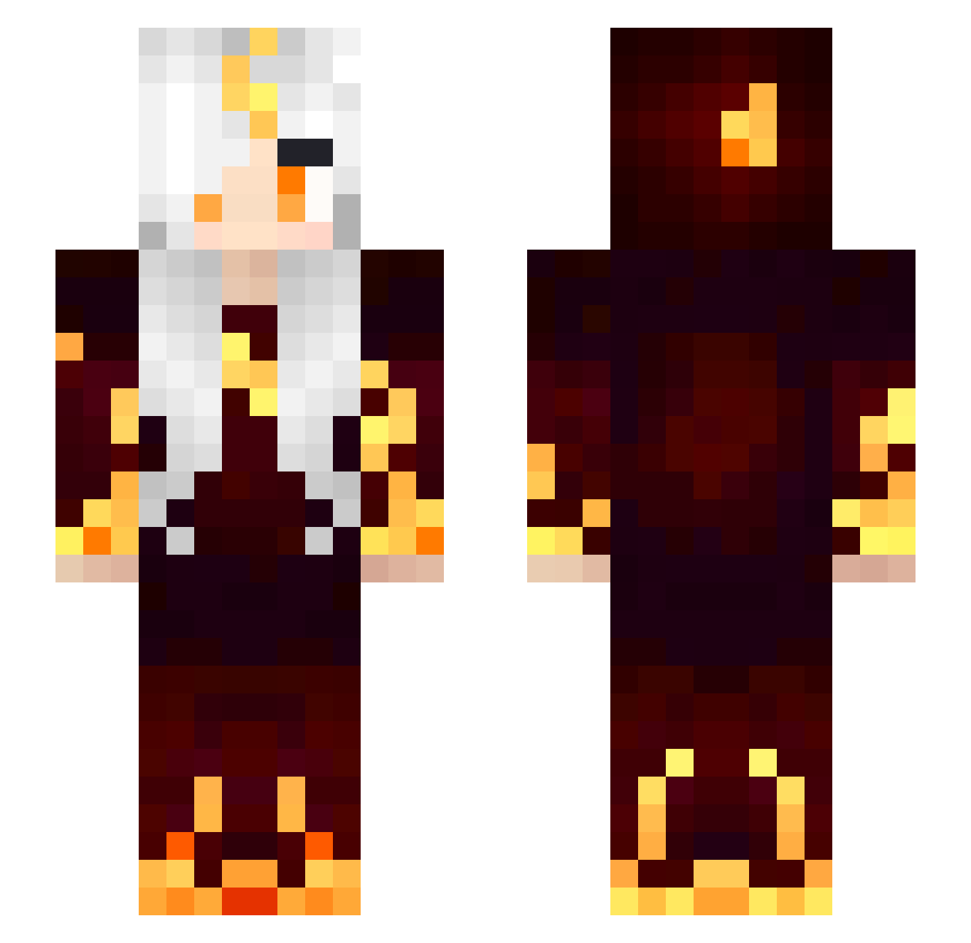 only8er Minecraft skin, front and back view