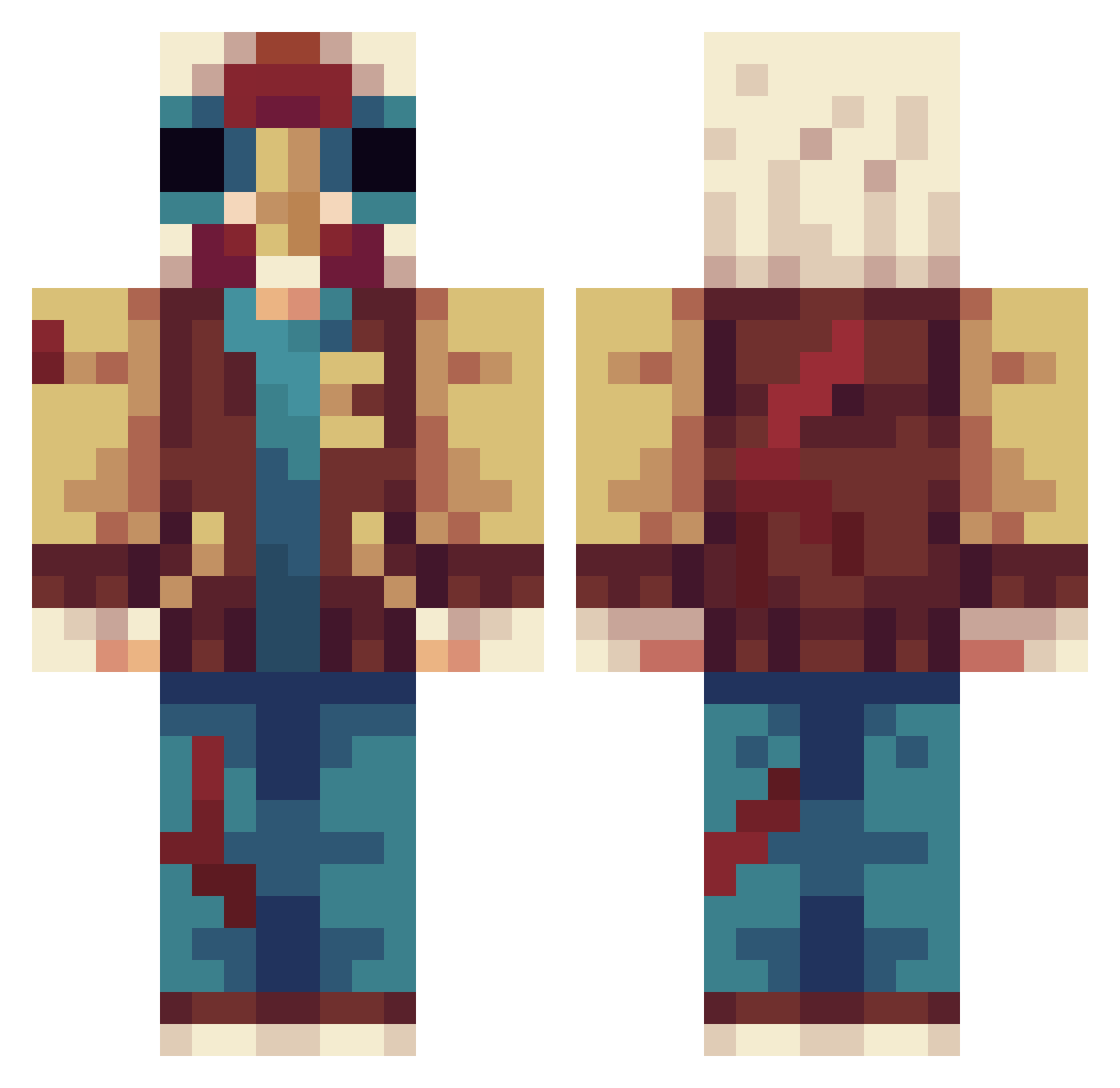 KGdawg Minecraft skin, front and back view