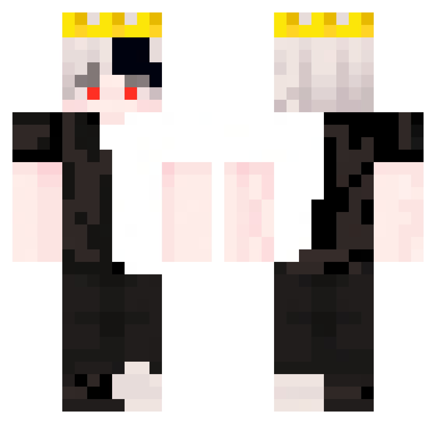 Xa_Sly Minecraft skin, front and back view