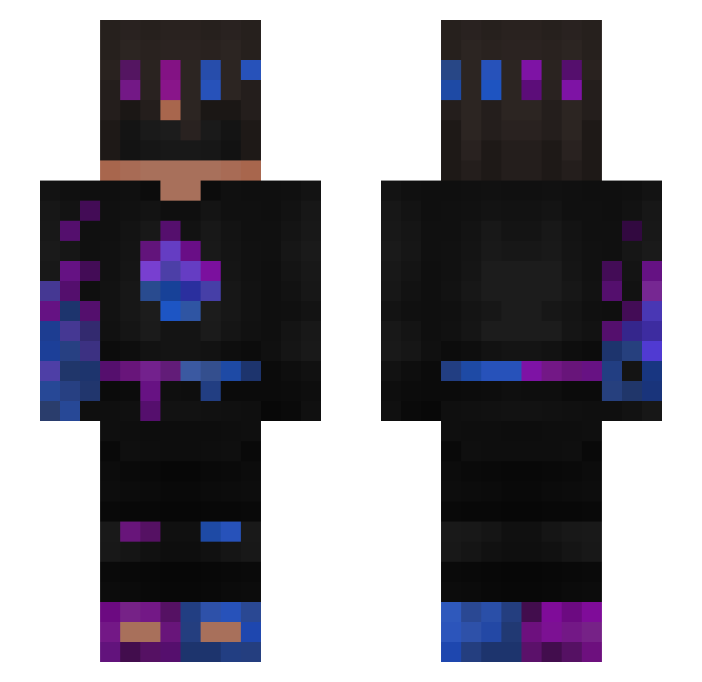 Tymon2501 Minecraft skin, front and back view