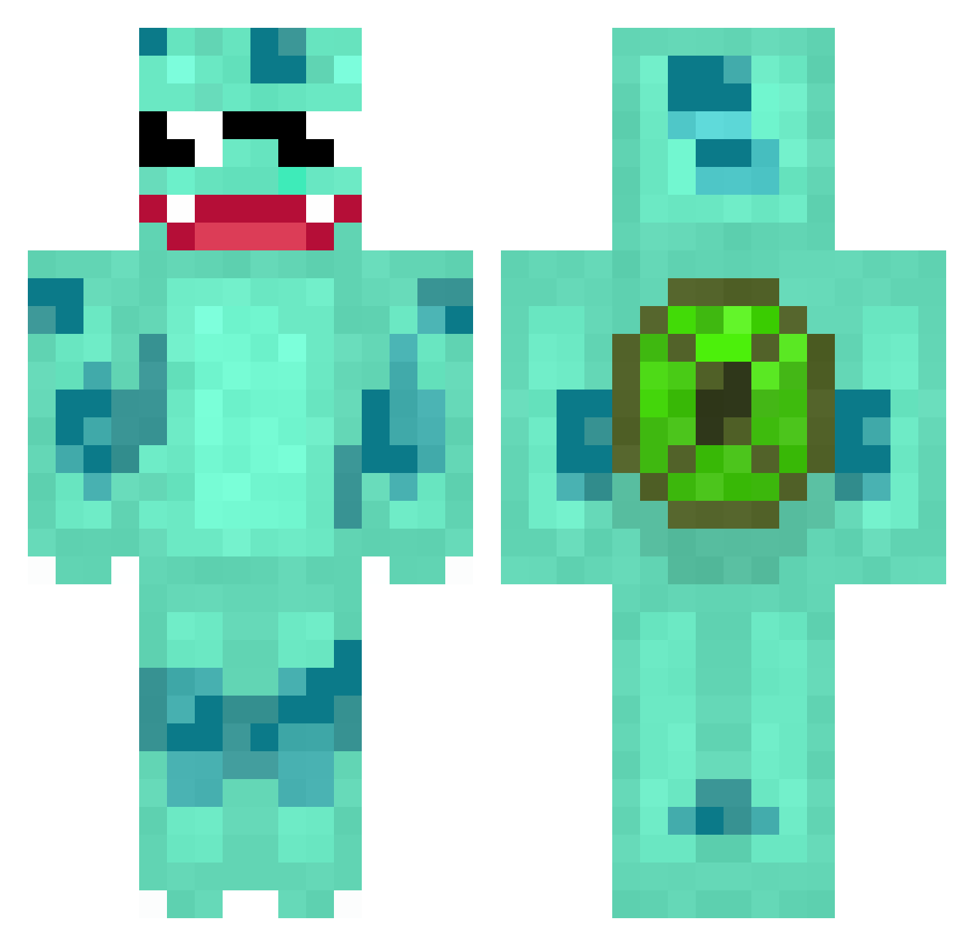 xXMoNsTeRiZXx Minecraft skin, front and back view