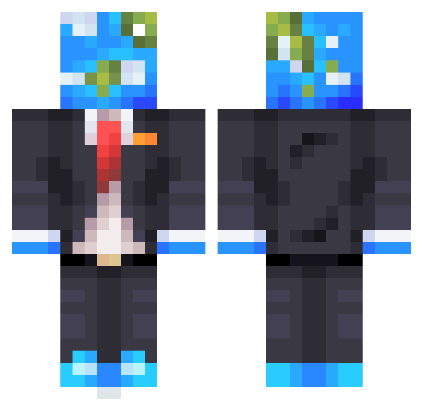 Rishi_777 Minecraft skin, front and back view