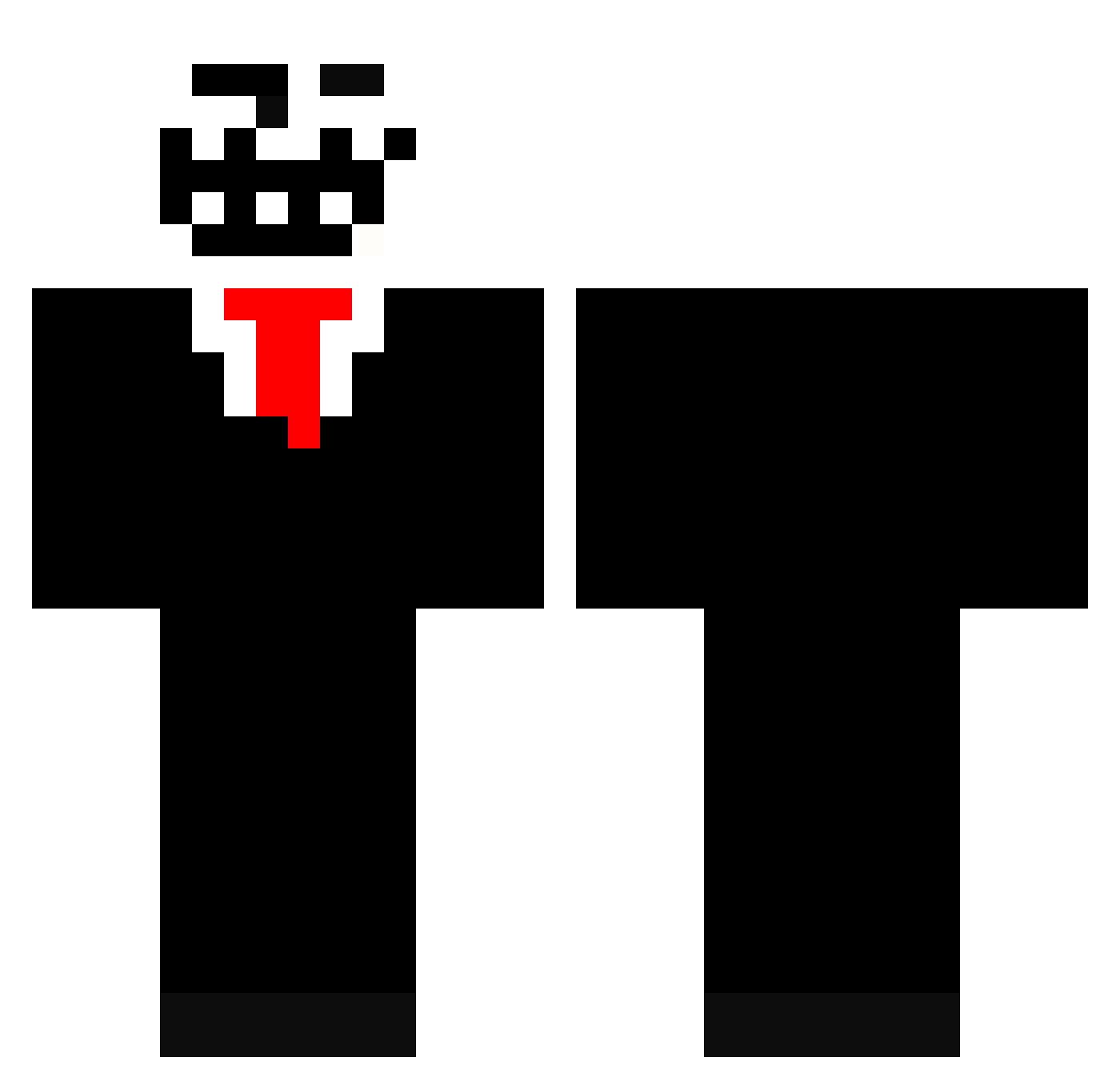 nerarithg Minecraft skin, front and back view
