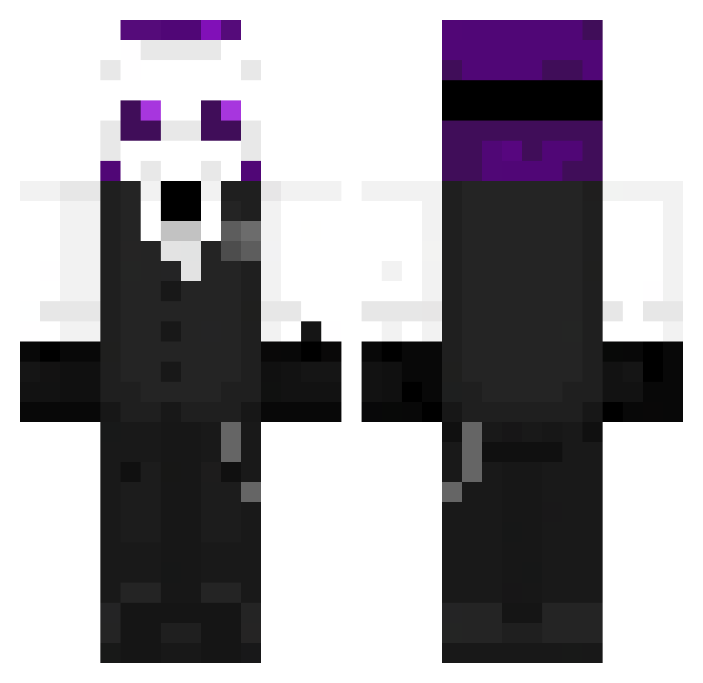 Sadixxxx Minecraft skin, front and back view