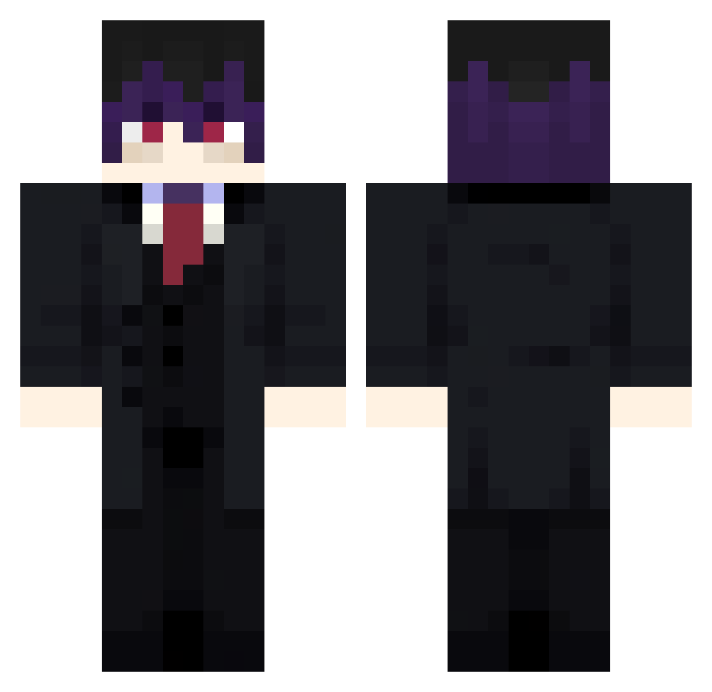 RoseyThorn5 Minecraft skin, front and back view