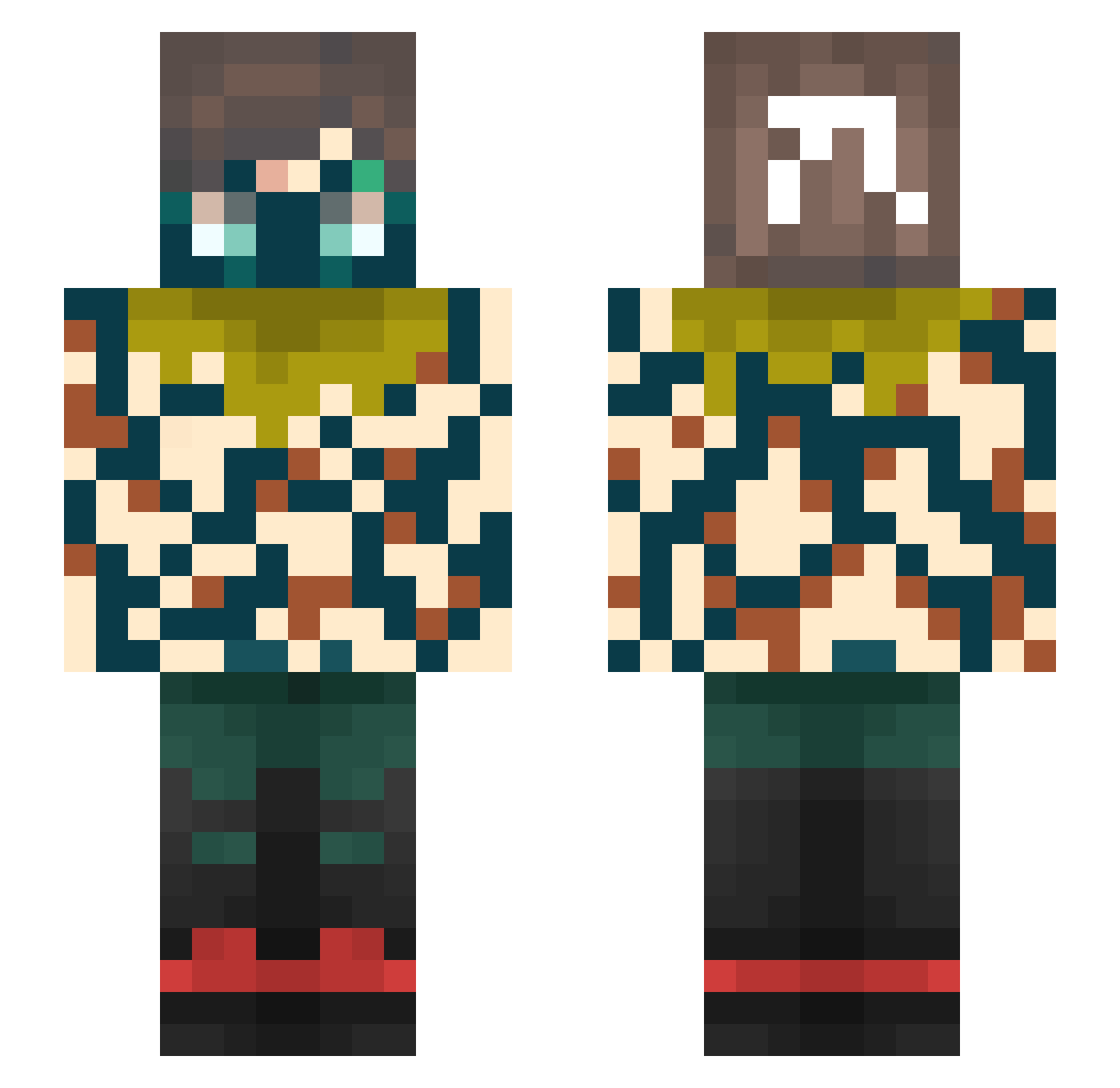 Ivanex_ Minecraft skin, front and back view