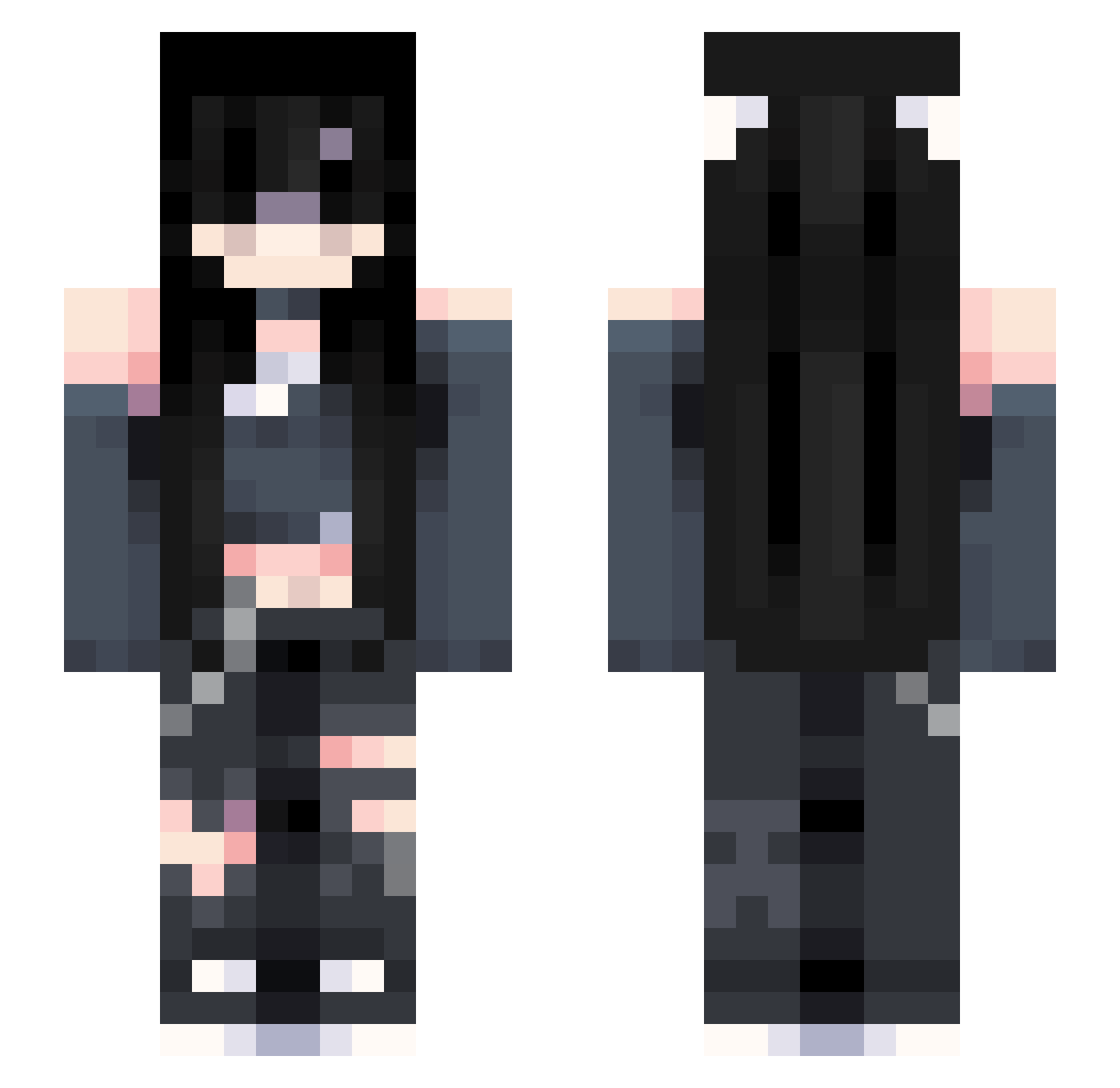 Yohn09 Minecraft skin, front and back view