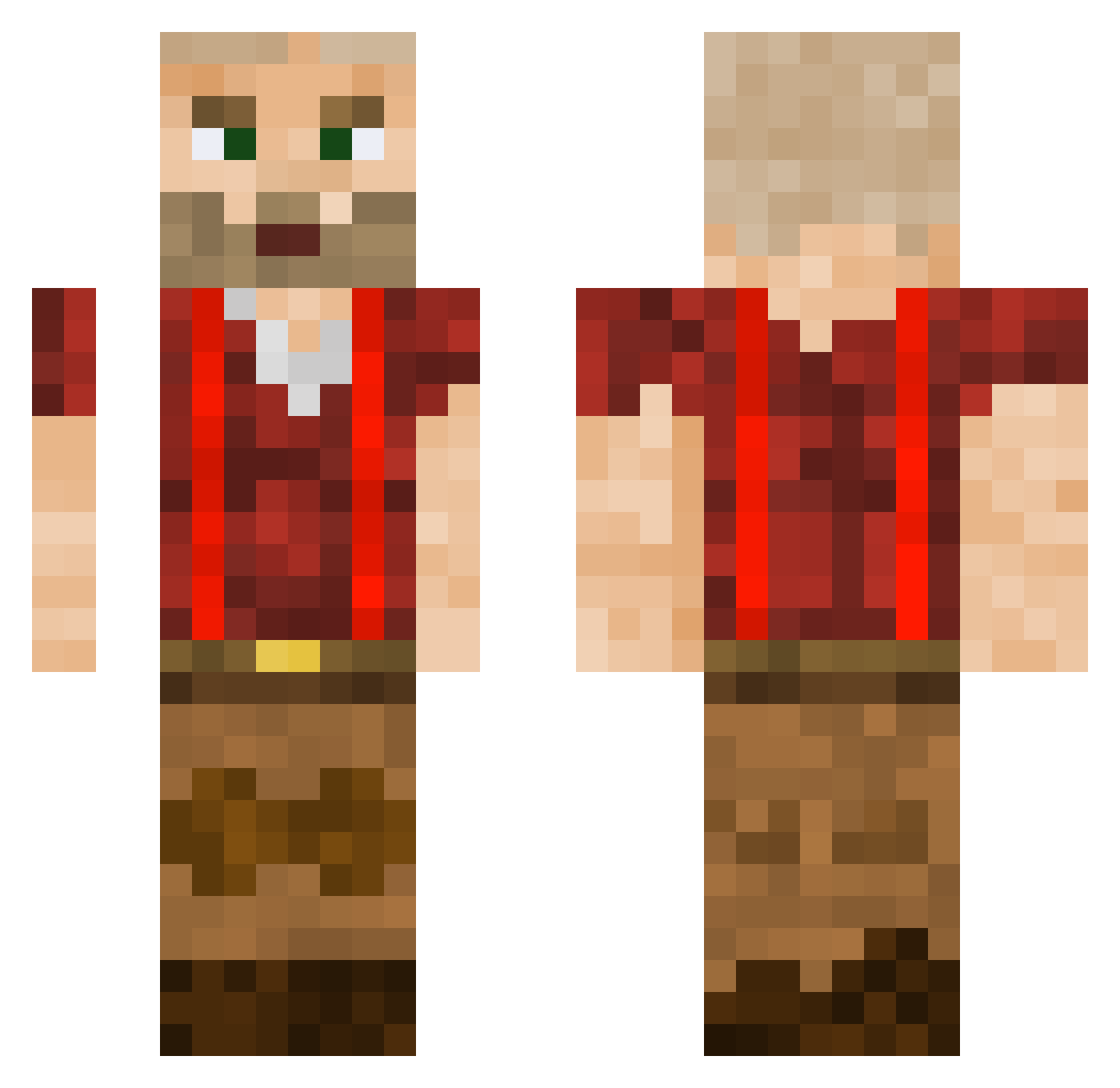 Luuksg12 Minecraft skin, front and back view