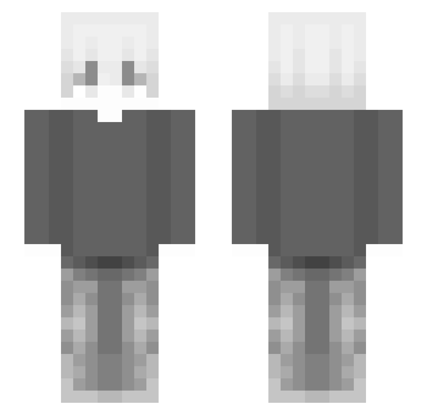 UND08999 Minecraft skin, front and back view