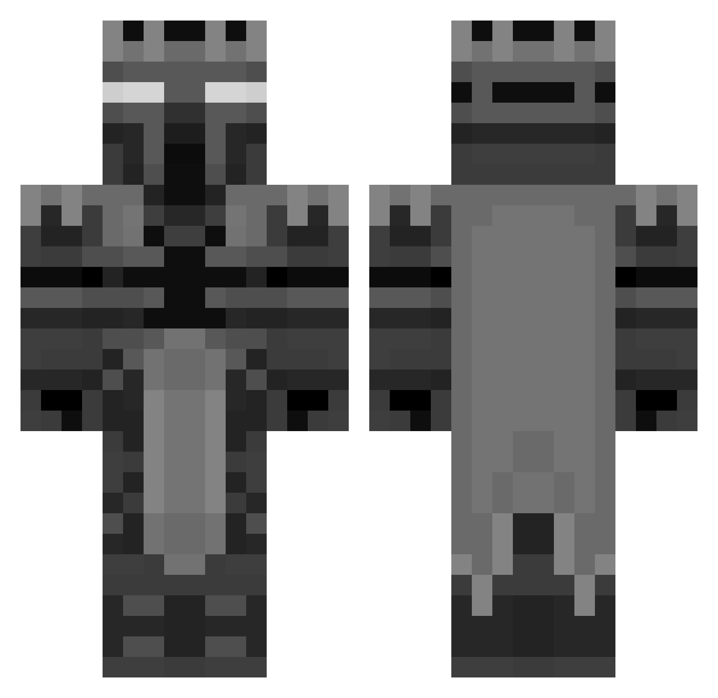 lZOl Minecraft skin, front and back view