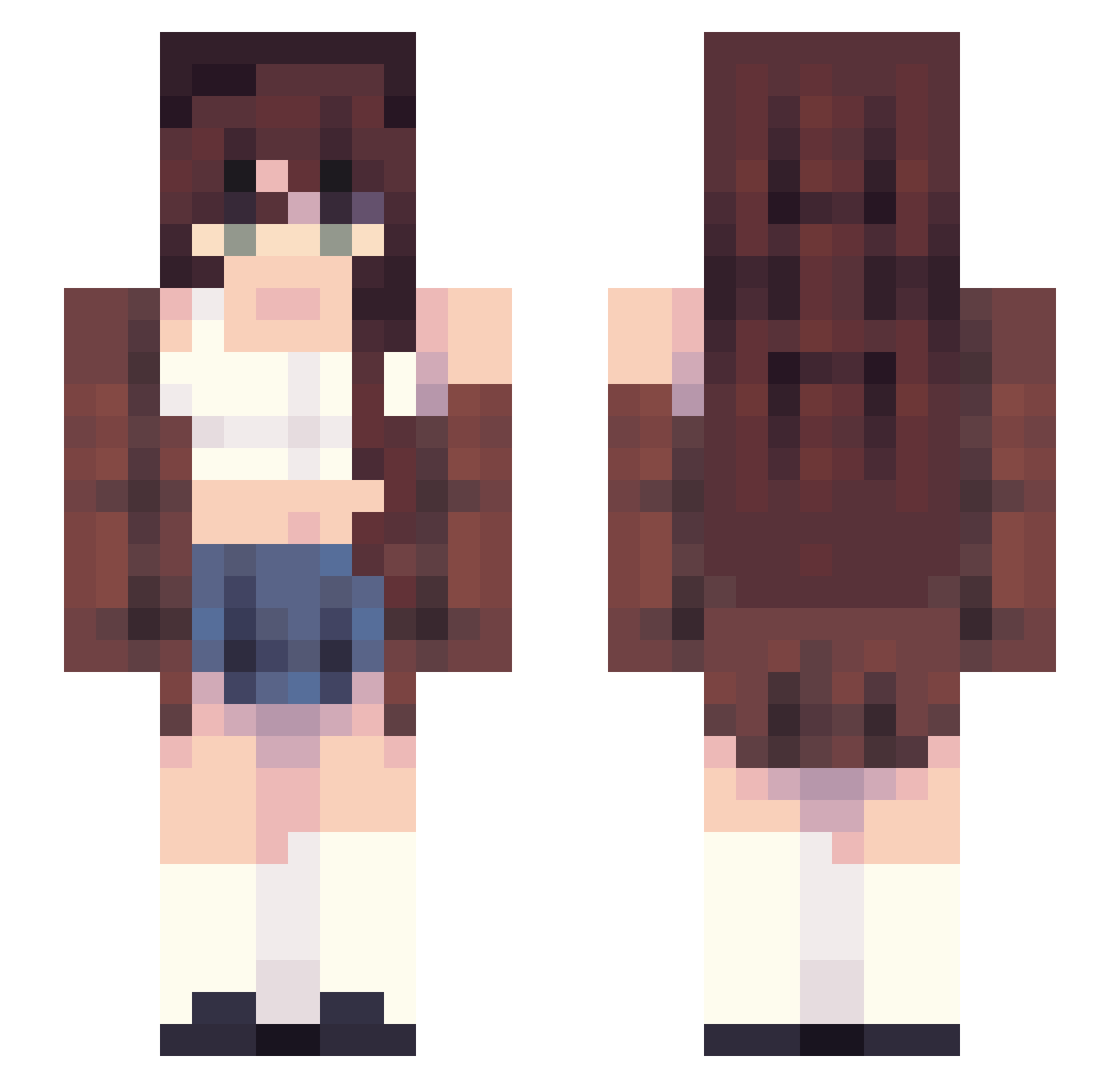 PhantomTim06 Minecraft skin, front and back view