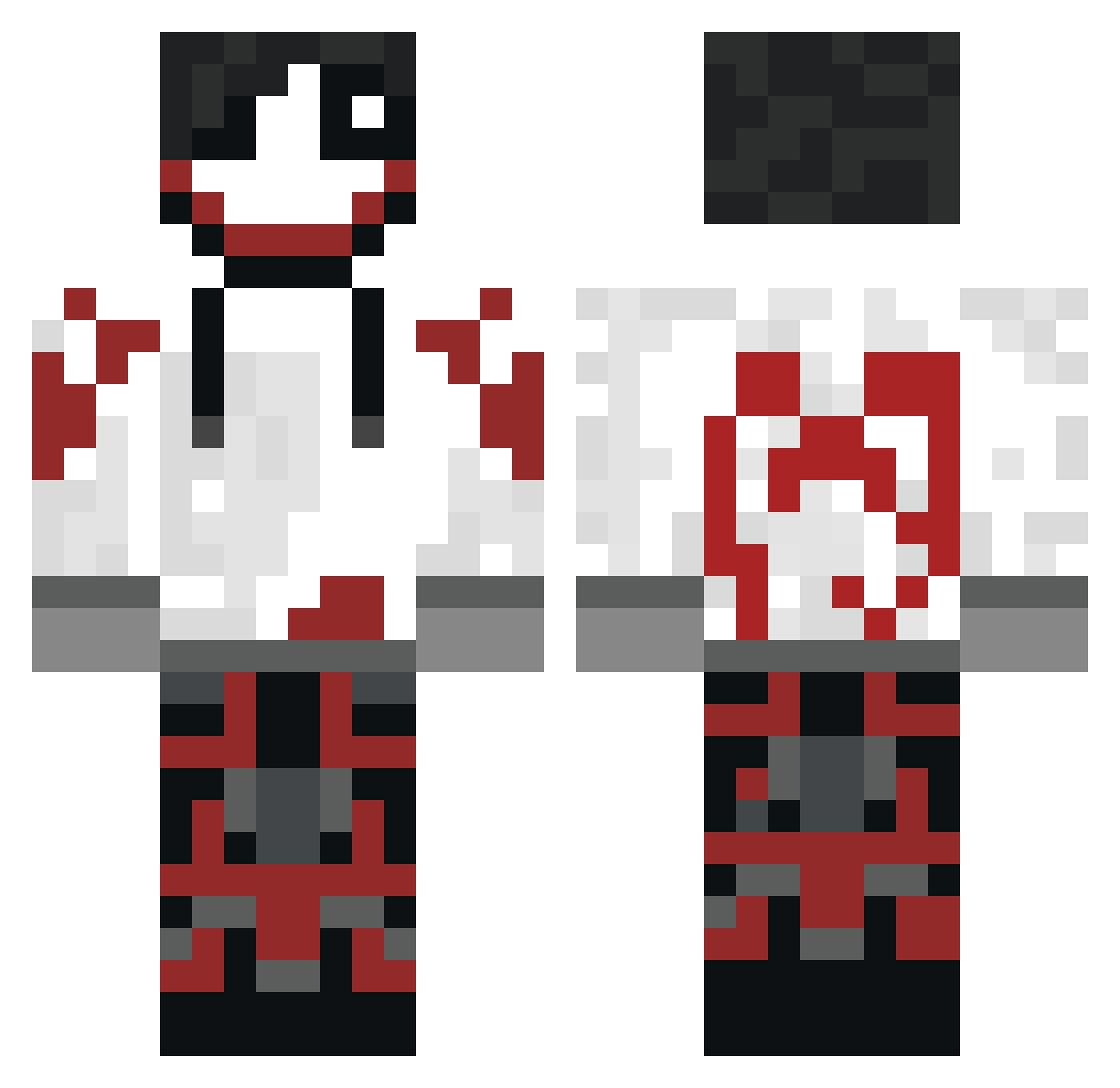 Donanpal Minecraft skin, front and back view