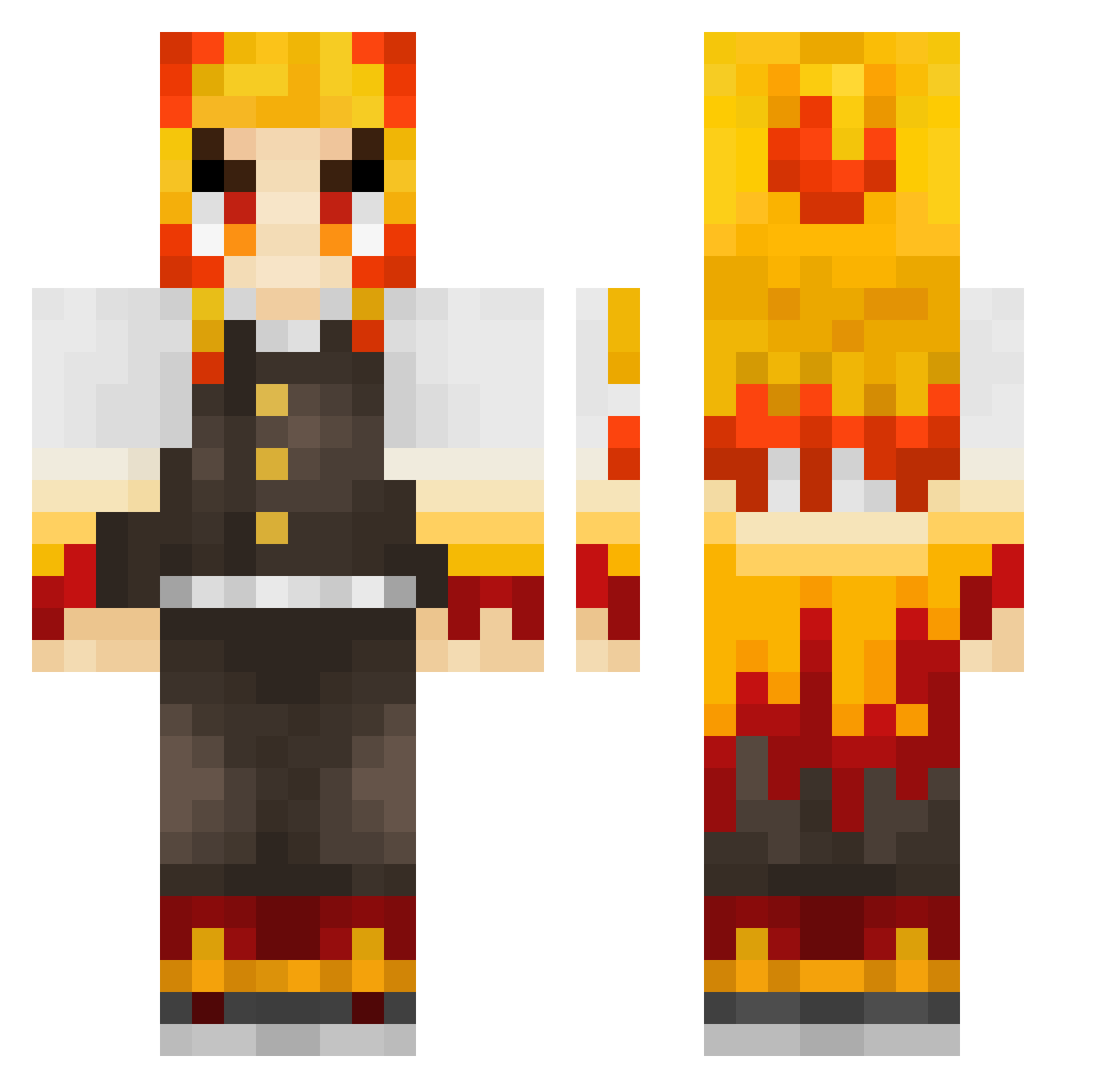 TantrumTurtle Minecraft skin, front and back view