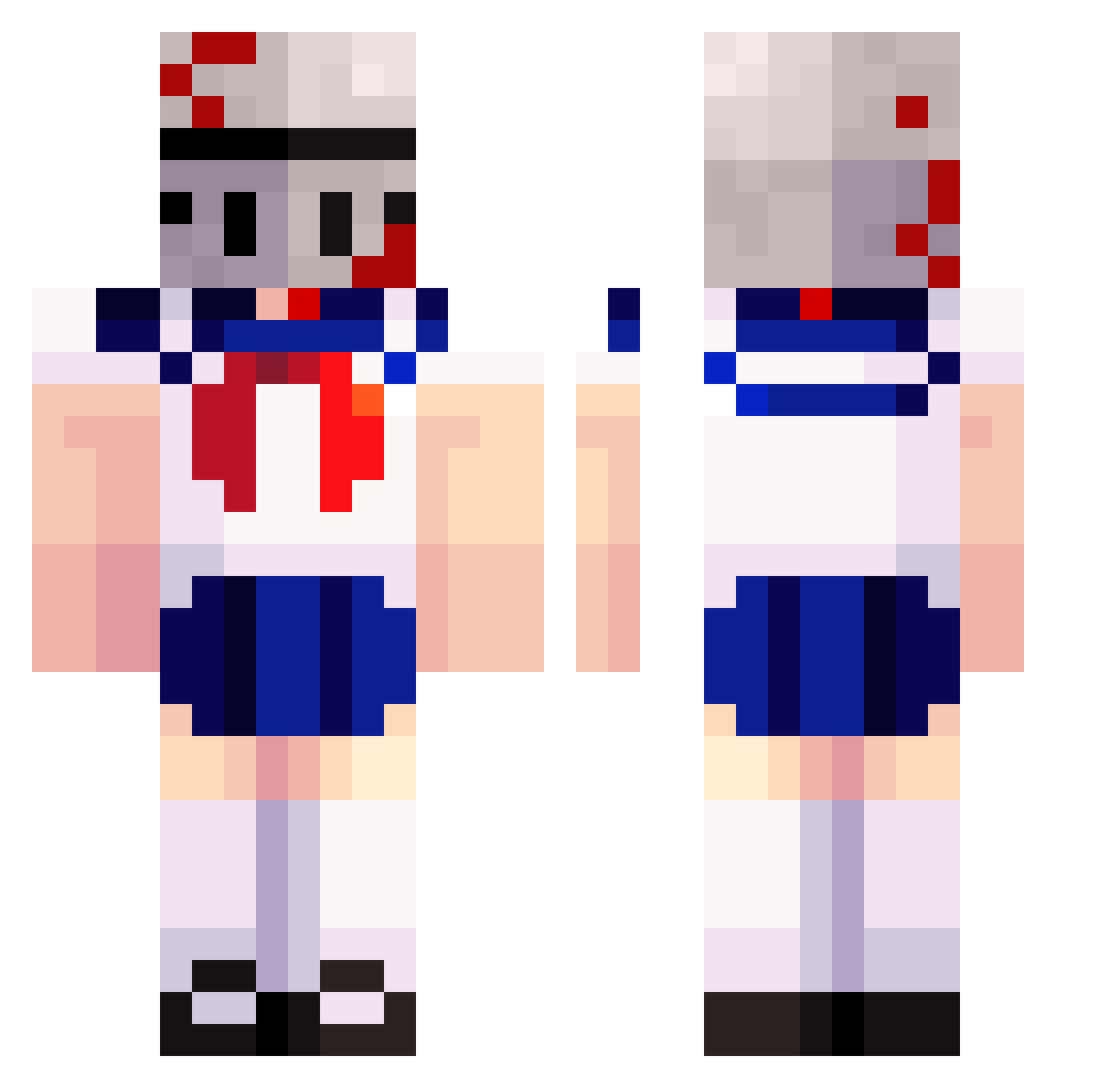 Smart_Cookie Minecraft skin, front and back view