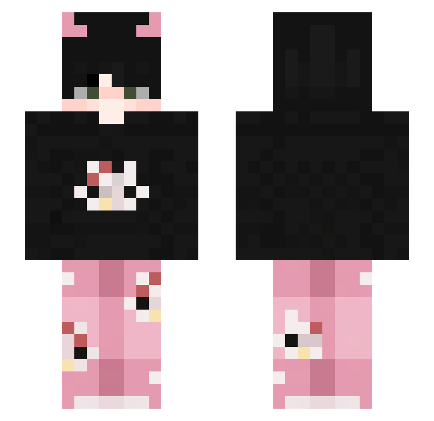 imyukiterukun Minecraft skin, front and back view