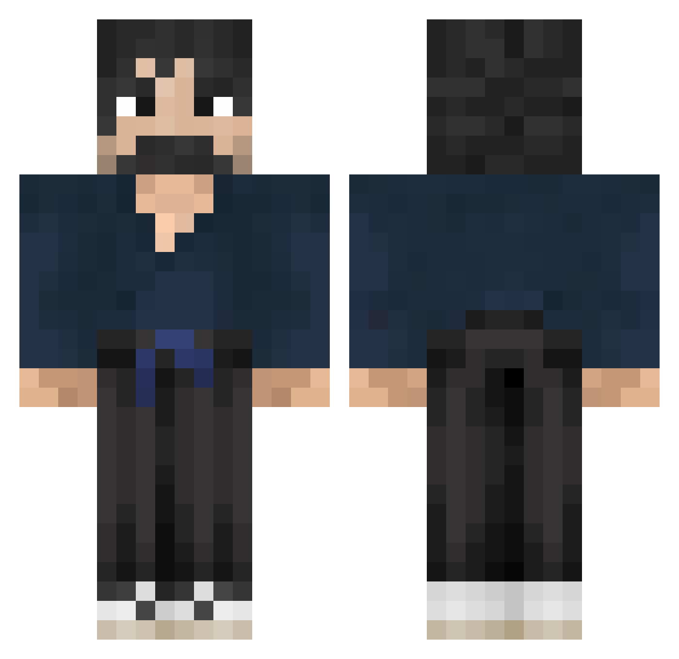 DaddyLautaro Minecraft skin, front and back view