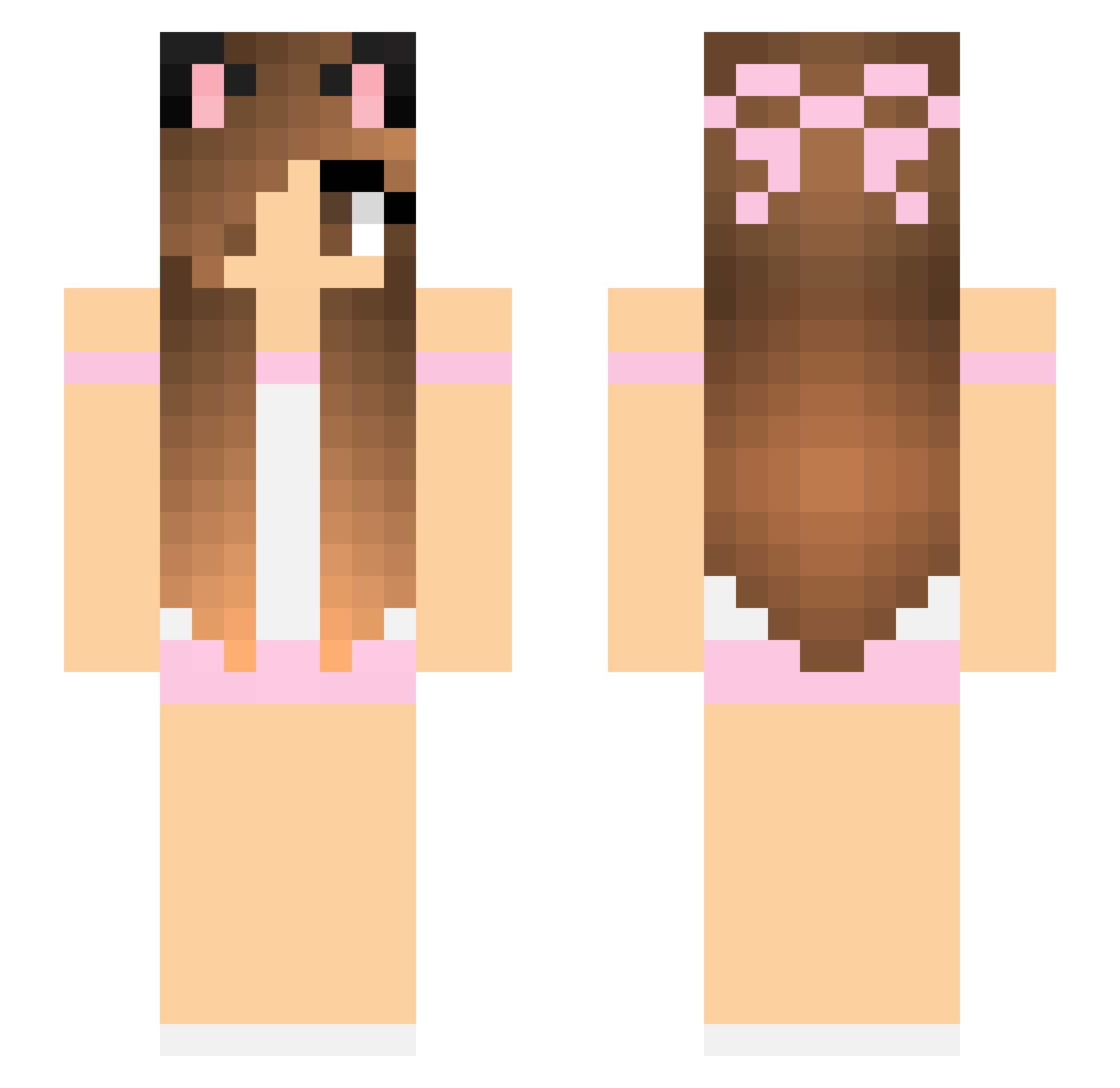 ParaCristo Minecraft skin, front and back view