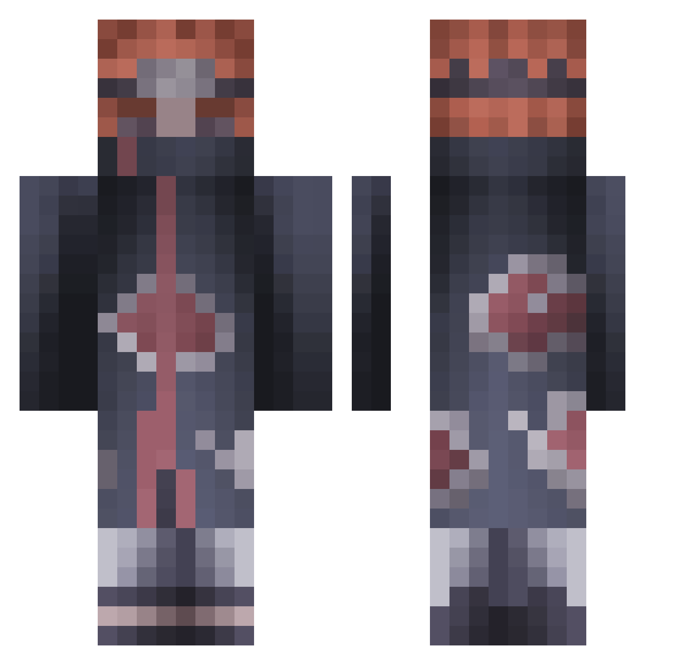 Fly_Gamer2812 Minecraft skin, front and back view