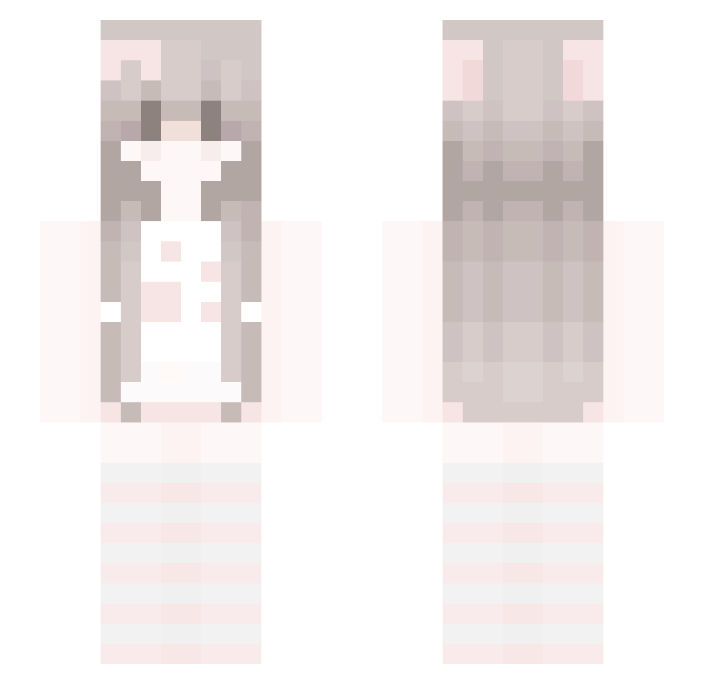 Mochisgirl_ Minecraft skin, front and back view