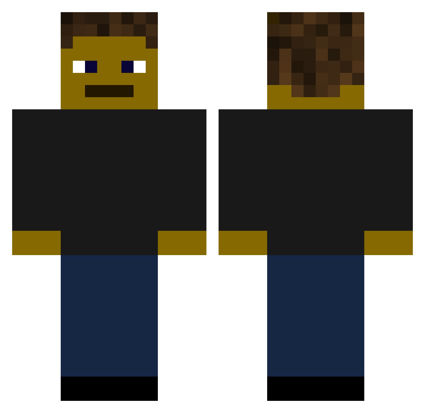 Prezesik83 Minecraft skin, front and back view