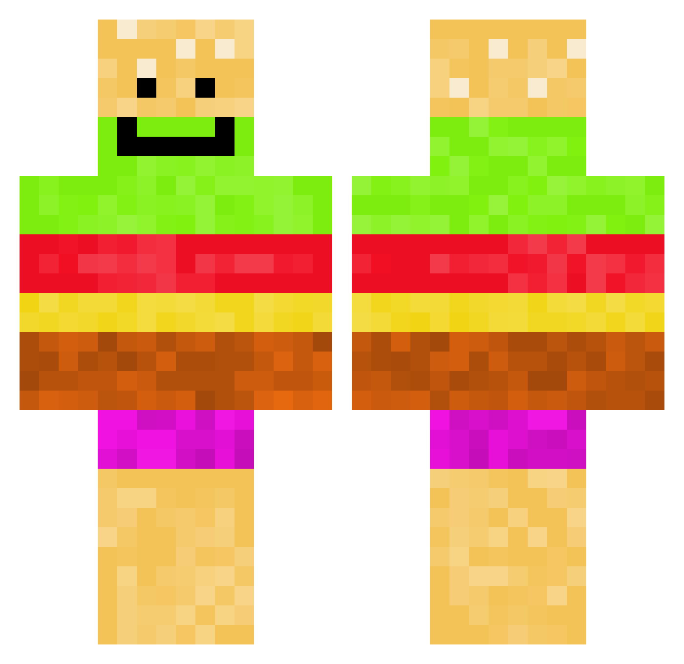 David_12_K_20 Minecraft skin, front and back view