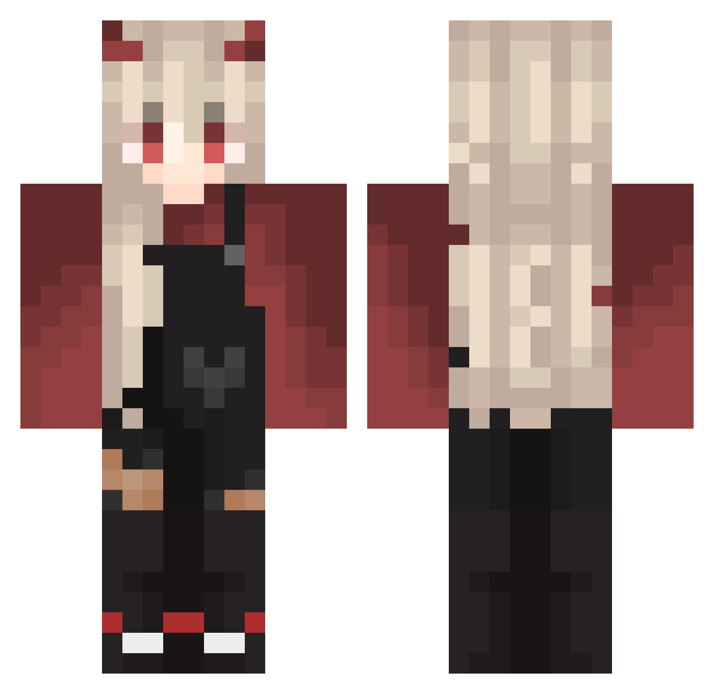 Lide08 Minecraft skin, front and back view
