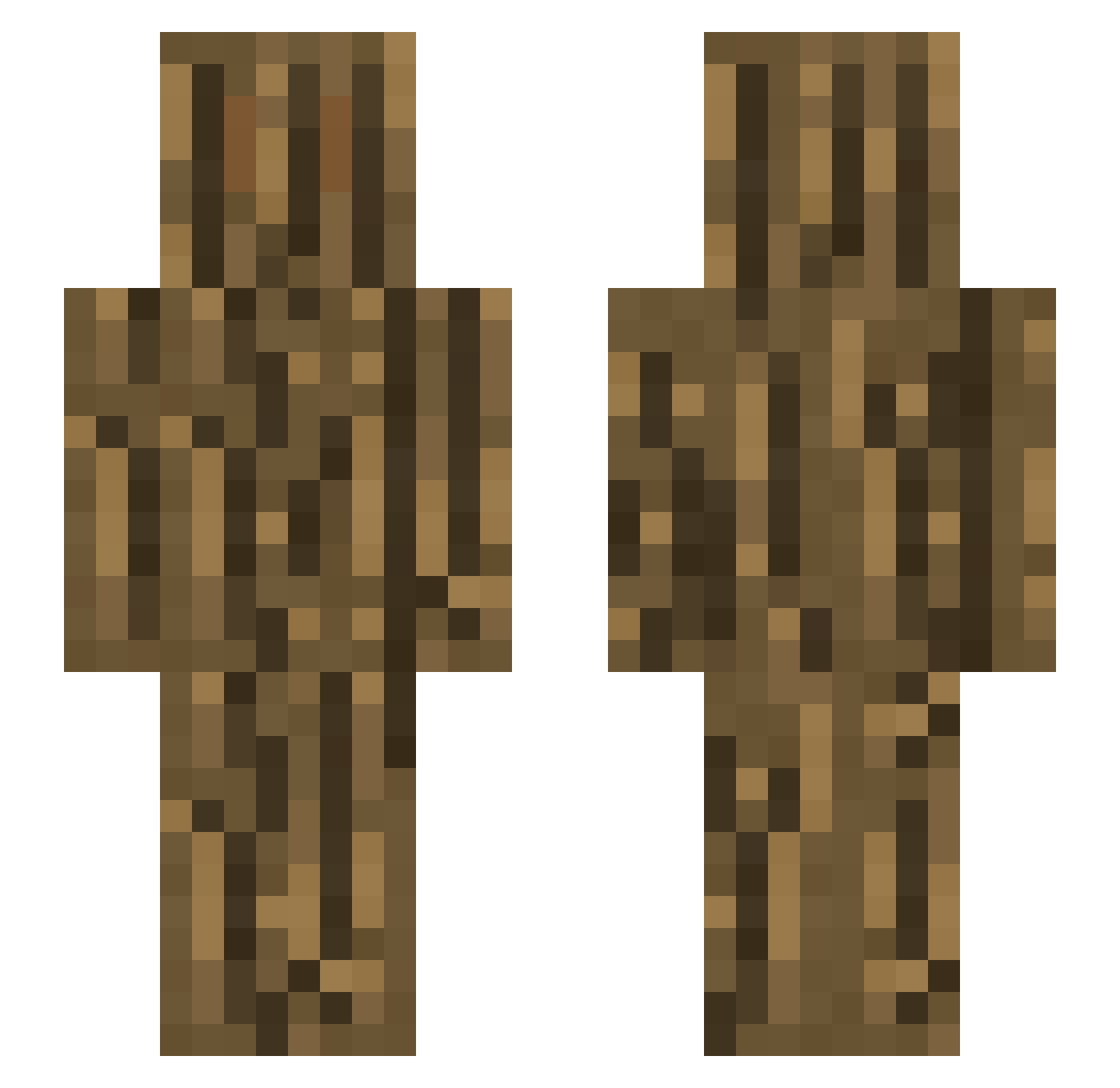 Hugo0625 Minecraft skin, front and back view
