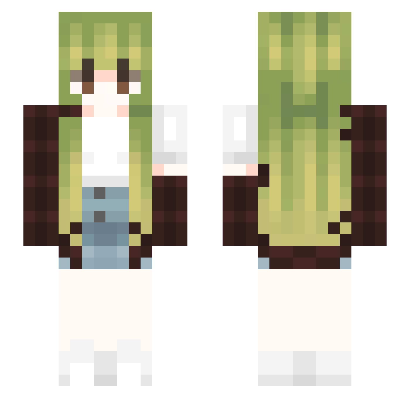 Kyumed Minecraft skin, front and back view