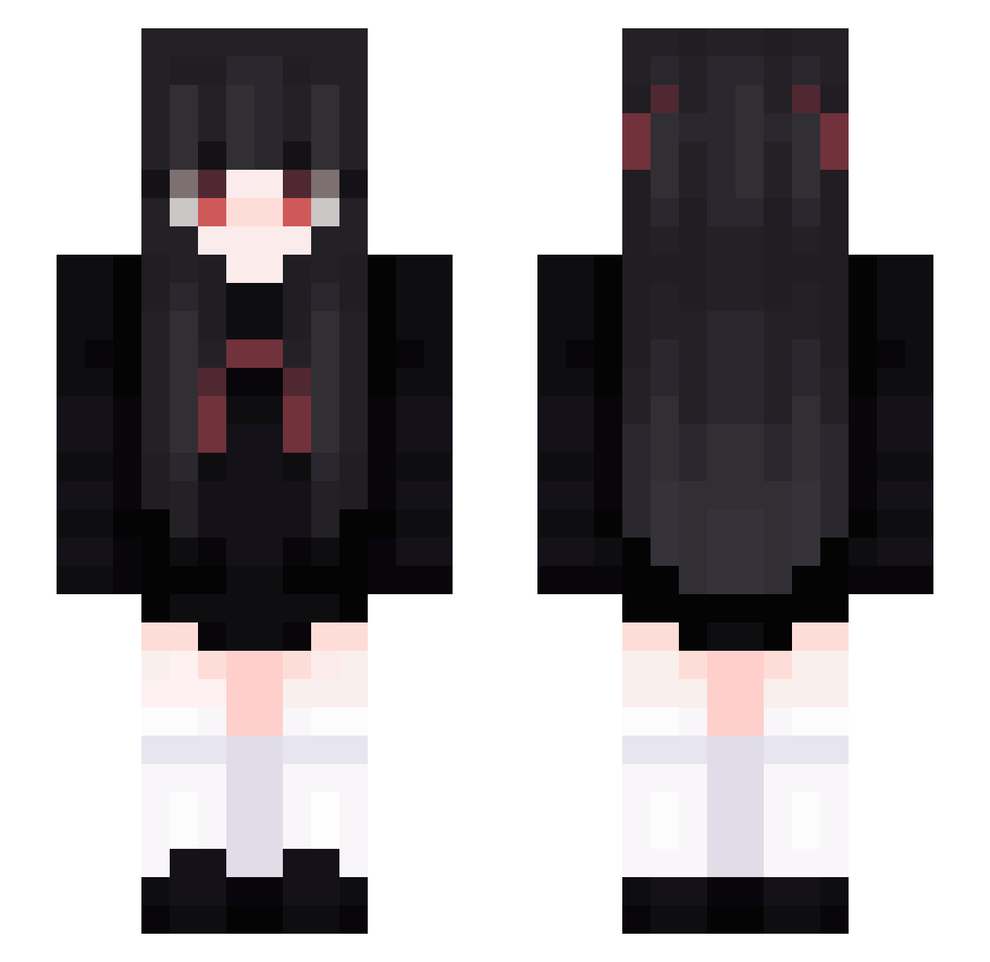 NiHao_13 Minecraft skin, front and back view