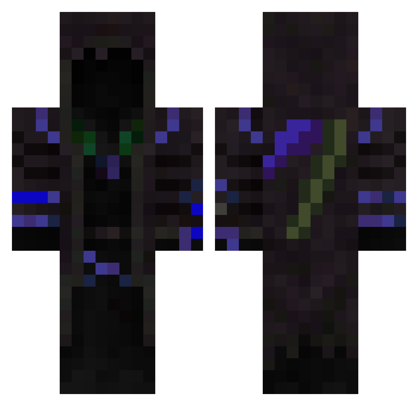 Boni_DEY Minecraft skin, front and back view